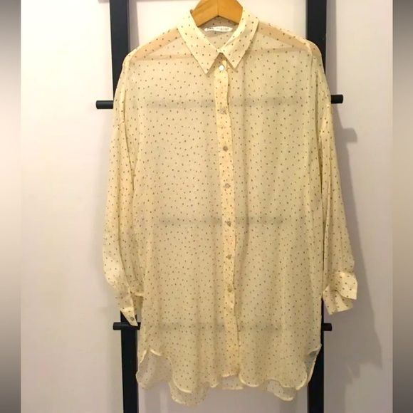 ❤️ Long, transparent shirt ZARA - Picture 2 of 2